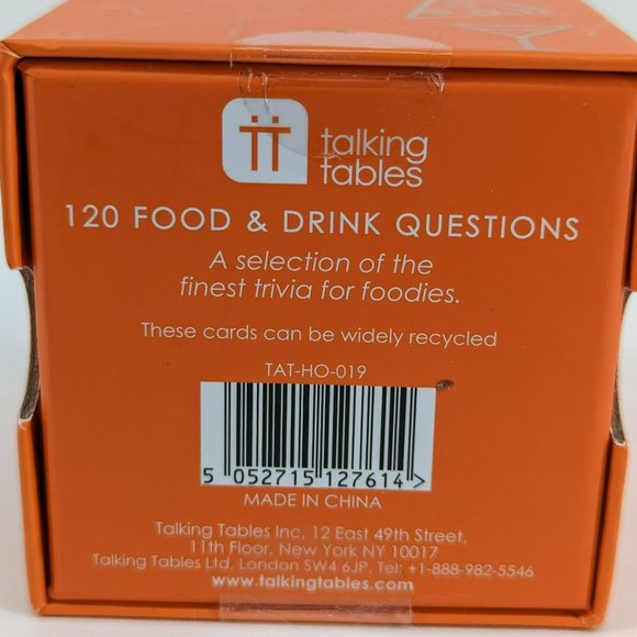 Talking Tables After Dinner Food & Drink Trivia Square Orange Box 120 Questions - Picture 4 of 8